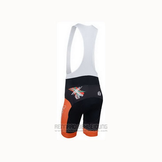 2013 Fahrradbekleidung Euskalte Orange Trikot Kurzarm und Tragerhose